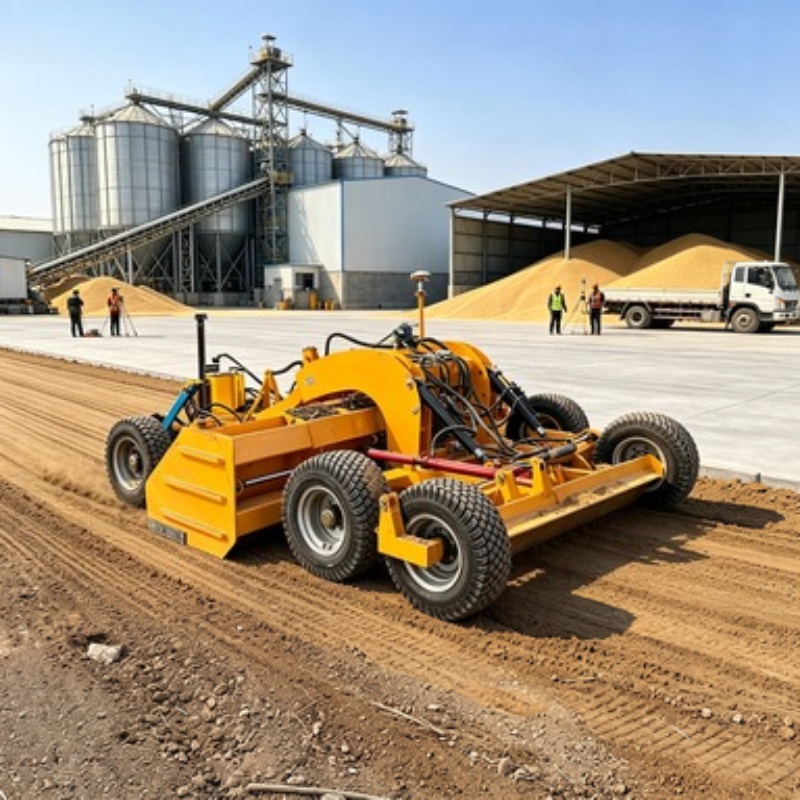 Precision Farming In Agriculture - Laserowy poziomujący glebę traktorowy, maszyna do