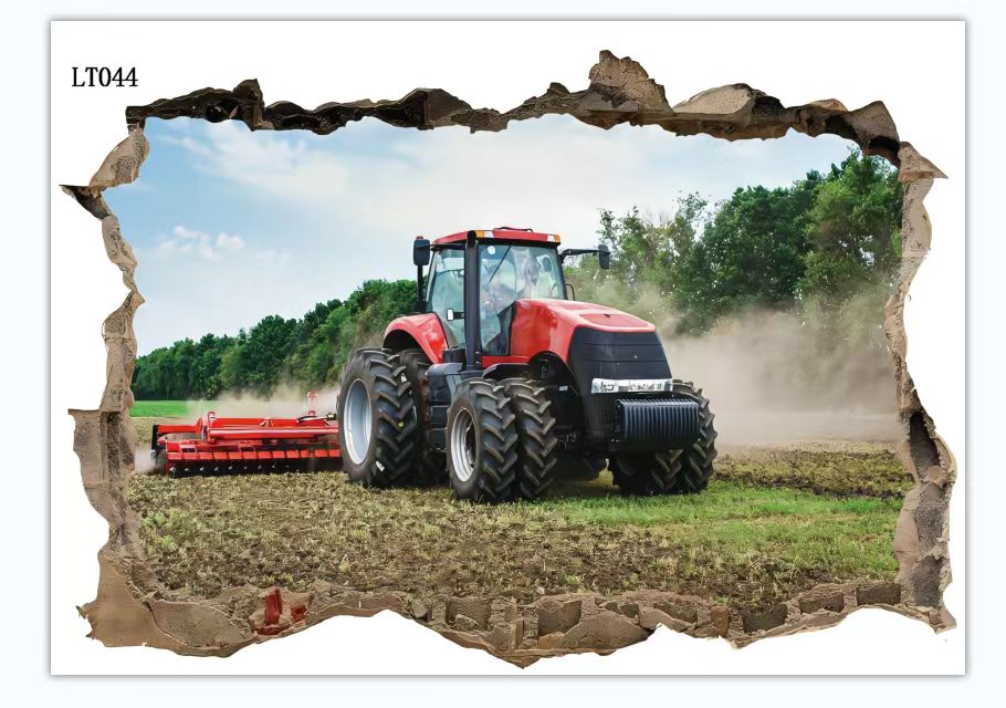 Agriculture Farm House - 3D super duża naklejka ścienna na