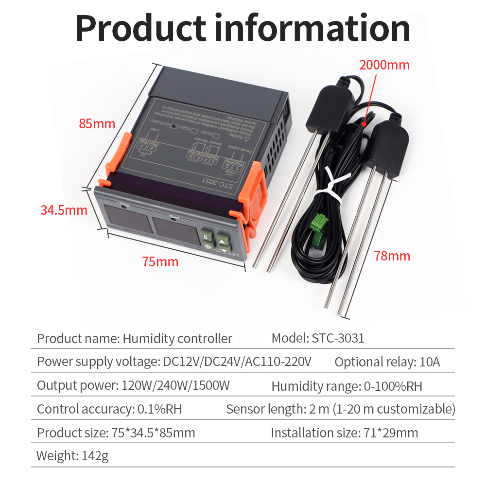 STC-3029 / 3030 / 3031 Kontrol – Soil Moisture Sensor recenzja i cena